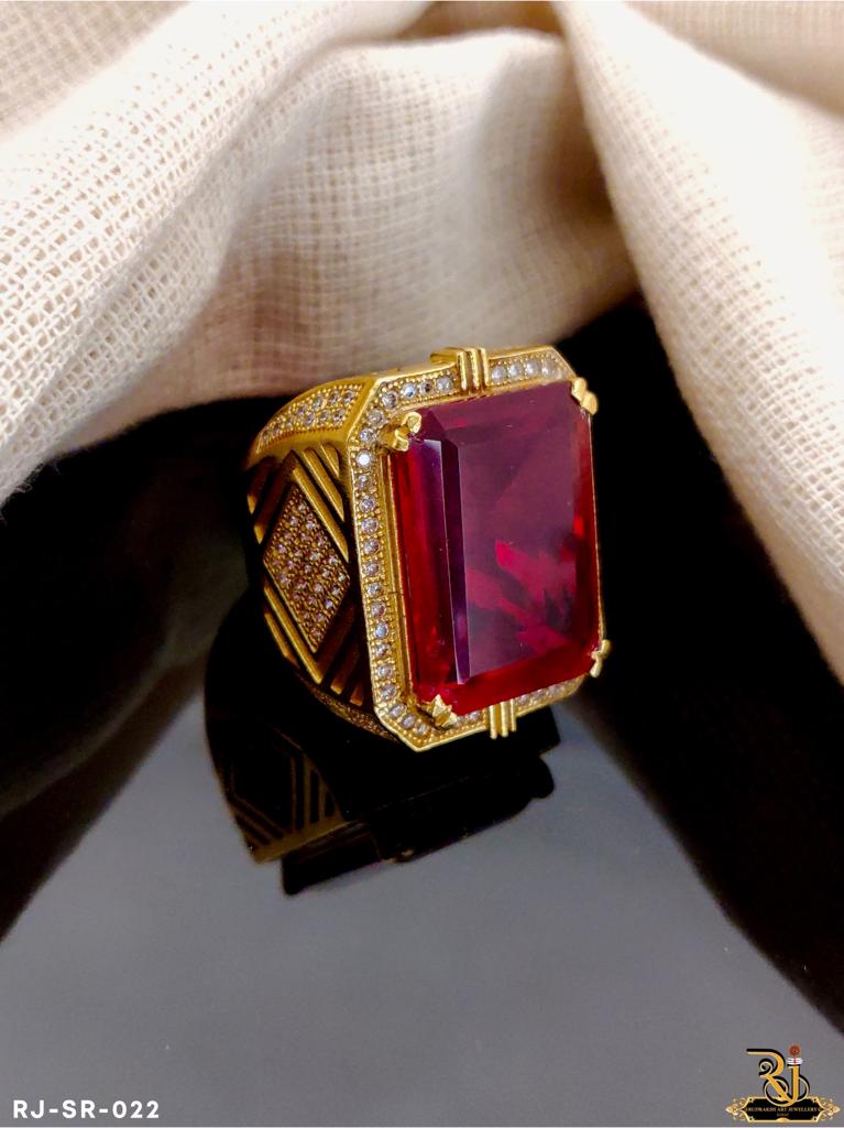 Vintage Antique Design 1.25 Carat Red Ruby and Moissanite Diamond Enga –  agemz